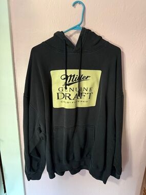 Miller Genuine Draft Black Hoodie - Men's Pullover